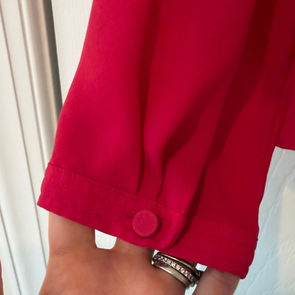 J. Crew Raspberry Pink Ruffle Blouse - Picture 4 of 5